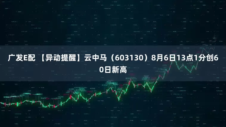 广发E配 【异动提醒】云中马（603130）8月6日13点1分创60日新高